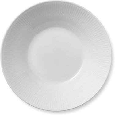 Royal Copenhagen - Suppenteller - Teller tief - Porzellan - Weiß - Gerippt - Ø 24 cm im Sale